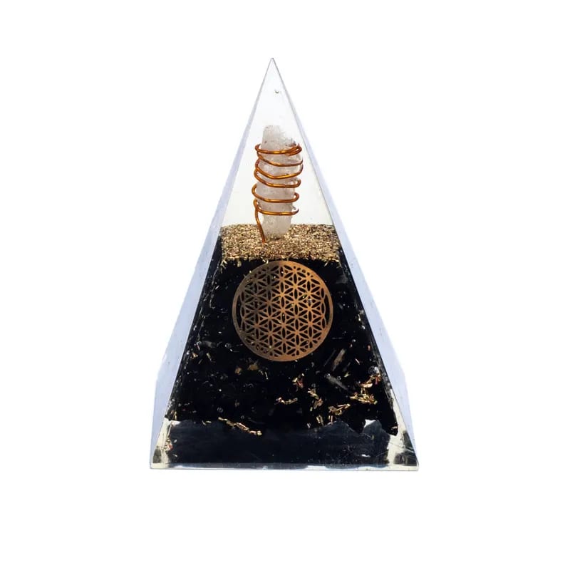 Orgonit Pyramide Turmalin Blume des Lebens