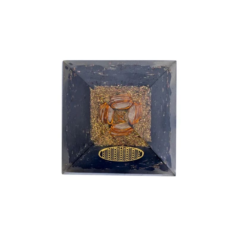 Orgonit Pyramide Turmalin Blume des Lebens