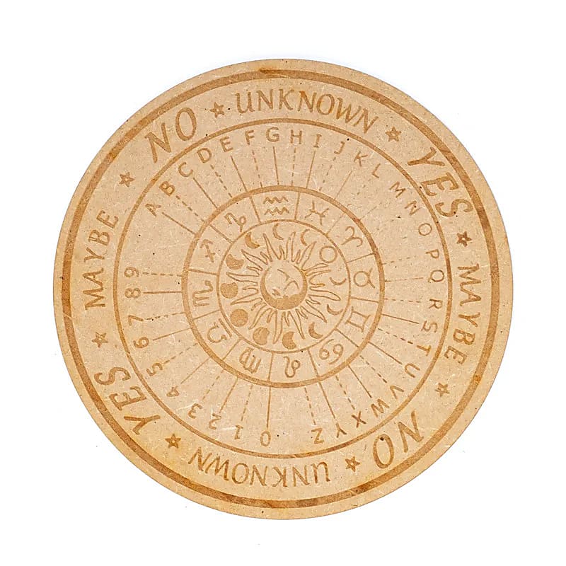 Pendulum board astrology engraved