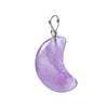 Amethyst Edelstein-Anhänger mondförmig