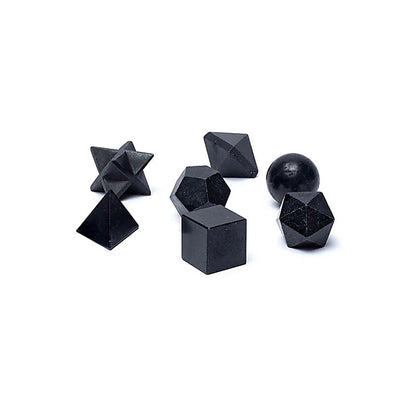 Black tourmaline sacred geometry 7-piece set wholesale thumb