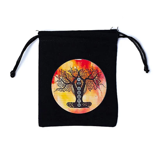 Bolsa de algodón Árbol de la Vida negro