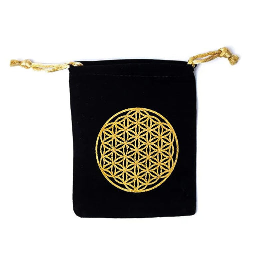 Bolsa de terciopelo flor de la vida