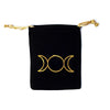 Bolsa de terciopelo triple luna