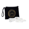 SET Rune Oracle en cristal de roche dans une pochette en velours