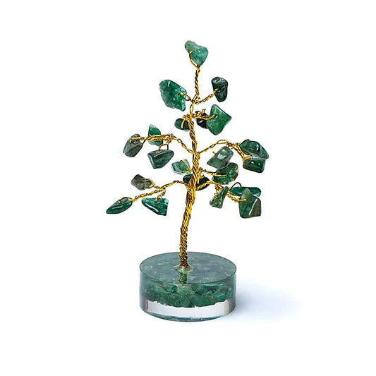 Arbre de pierres précieuses en Aventurine verte