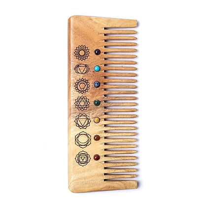 Natürlicher Holzkamm 7 Chakren thumb