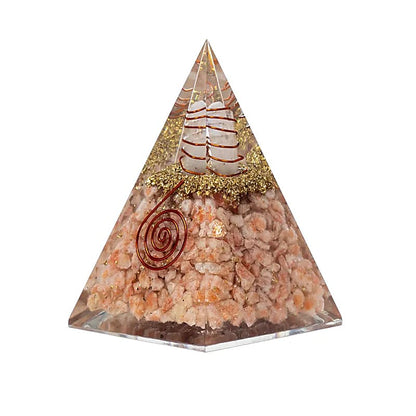 Orgonit Pyramiden Sonnenstein mit Sonnensymbol thumb