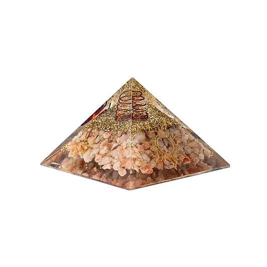 Orgonit Pyramiden Sonnenstein mit Sonnensymbol