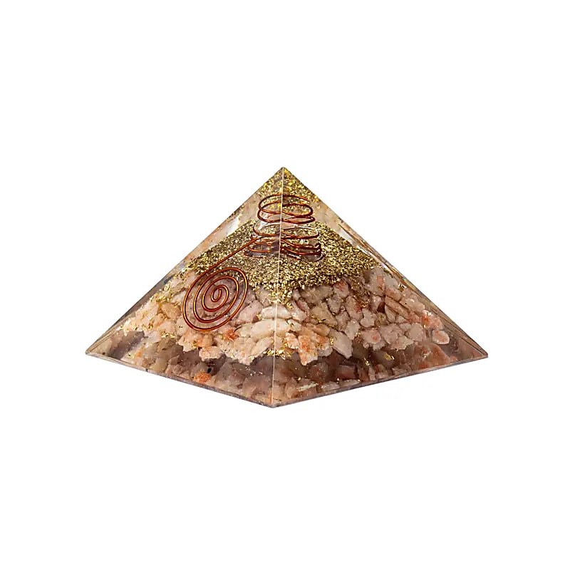 Acheter Pyramide d'orgonite pierre du soleil et symbole solaire