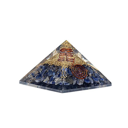 Buy Orgonite pyramid sodalite with moon and stars thumb