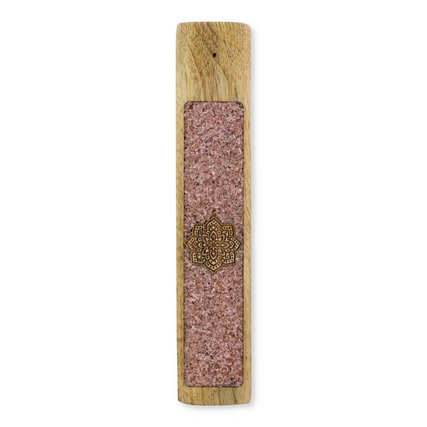 Comprar Portainciensos Mandala cuarzo rosa madera de mango