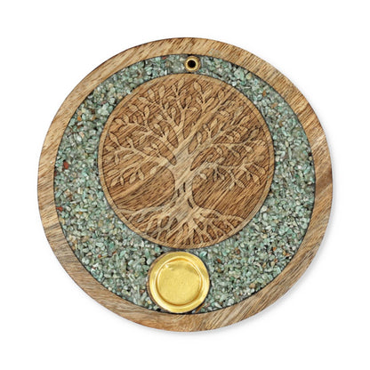 Acquistare Portaconi d’incenso Albero della vita amazzonite legno di mango thumb
