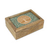 Tarot jewellery box Tree of life amazonite mango wood