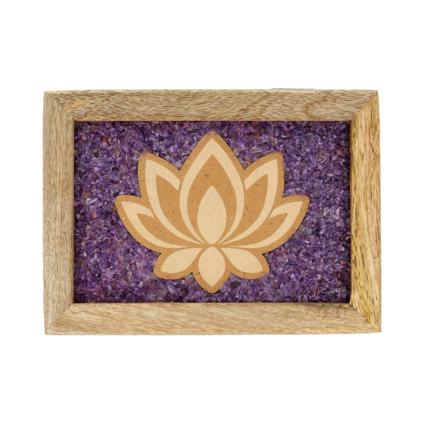 Tarot Schmuckkästchen Lotus Amethyst Mangoholz