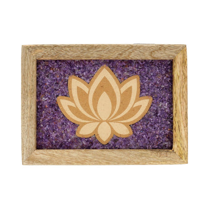 Tarot Schmuckkästchen Lotus Amethyst Mangoholz kaufen thumb
