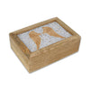 Tarot jewellery box Angel wings angelite mango wood