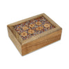 Tarot jewellery box 7 Chakra's mixed chakra gemstones mango wood
