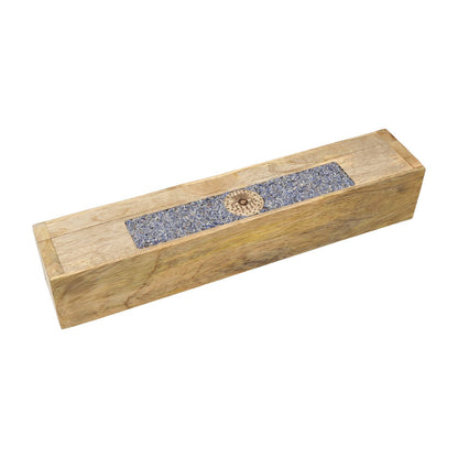 Incense burner and storage box All-seeing eye sodalite mango wood thumb
