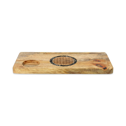 Acquistare Portacarte Fiore della vita tormalina e pirite legno di mango thumb