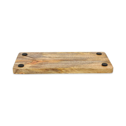 Portacarte Fiore della vita tormalina e pirite legno di mango Legno thumb