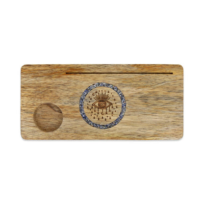 Kartenhalter Spirituelles Auge Sodalith Mangoholz thumb