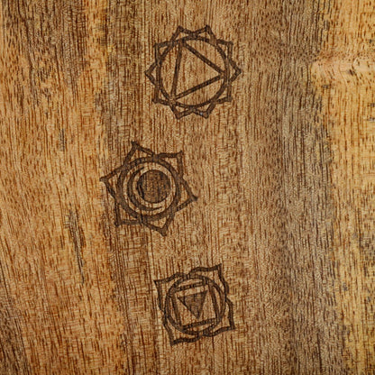 Tablett 7 Chakrasymbole Mangoholz kaufen thumb