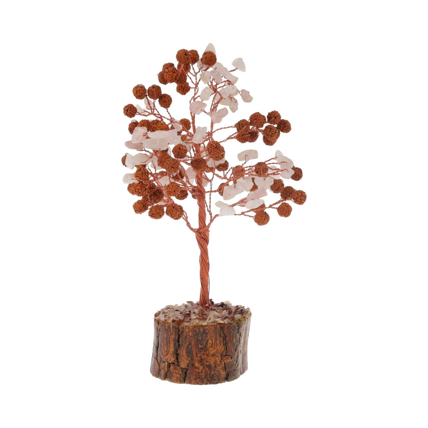 Albero di Pietre Dure Rose Quartz & Rudraksha