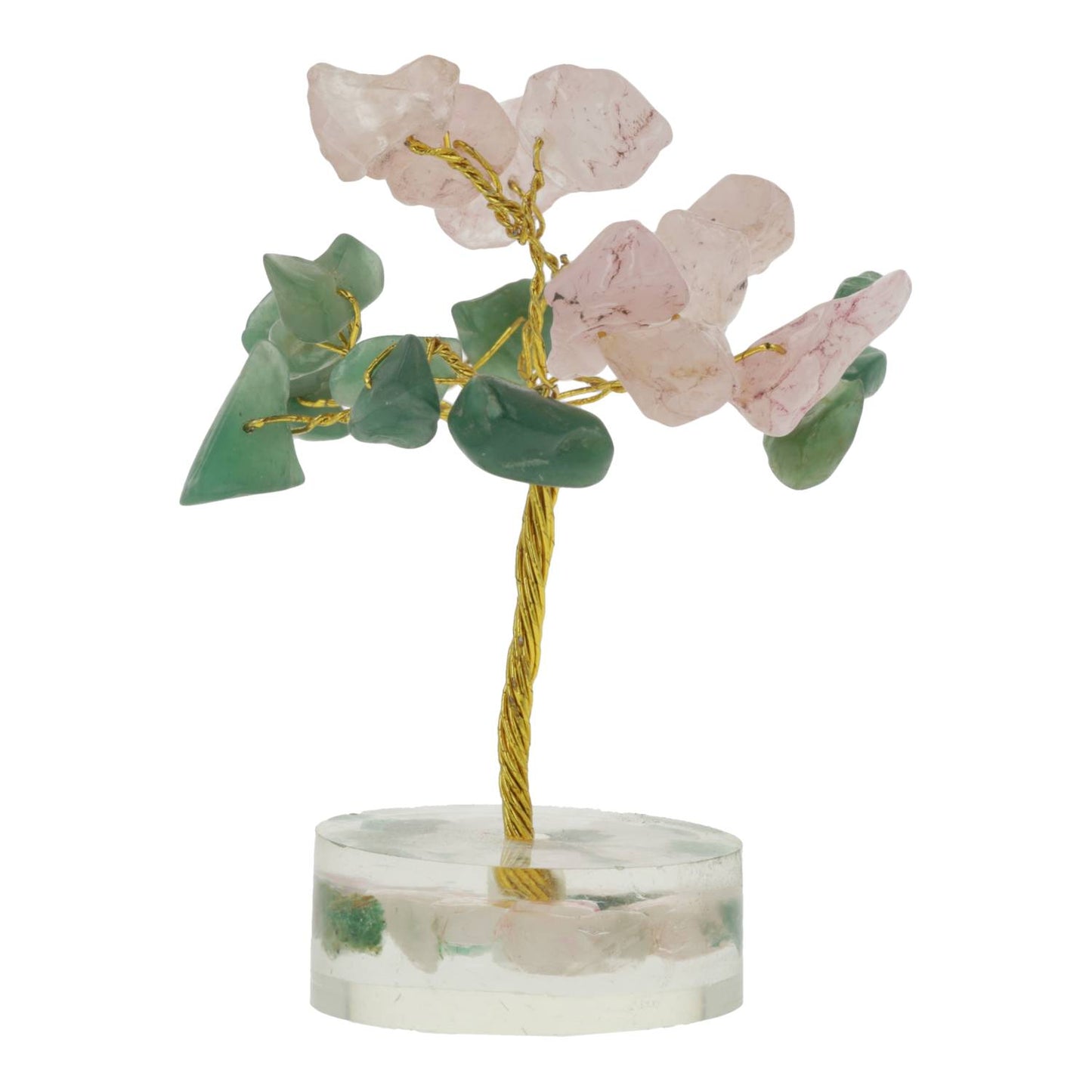 Edelsteinbaum Green Aventurine & Rose Quartz