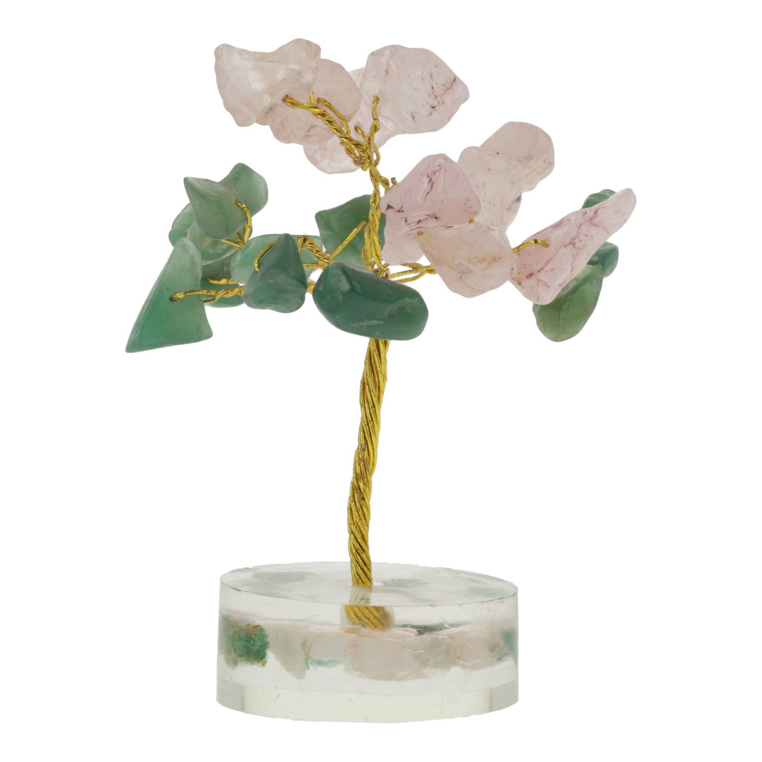Edelsteinbaum Green Aventurine & Rose Quartz
