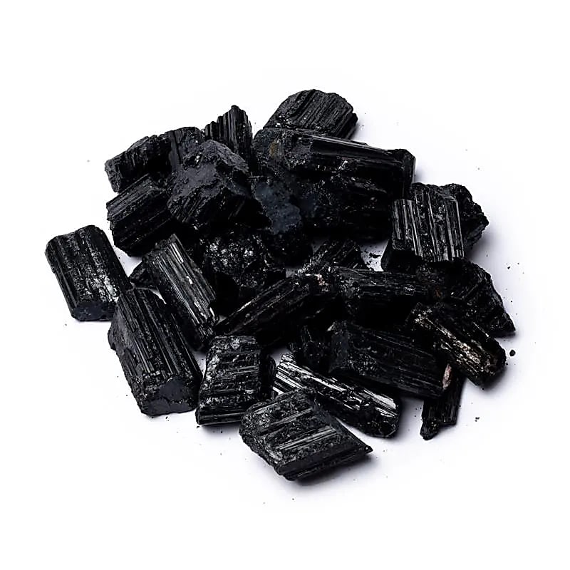 Rough black tourmaline