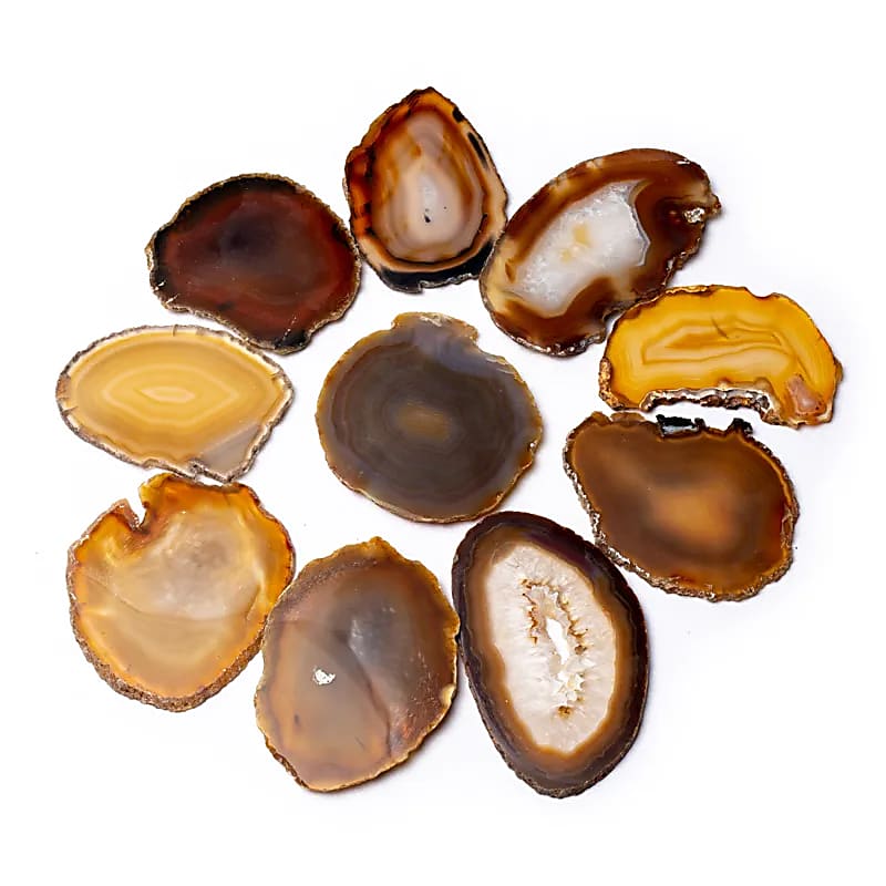Agate naturelle en tranche