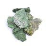 Quarzo verde grezzo con Diopside