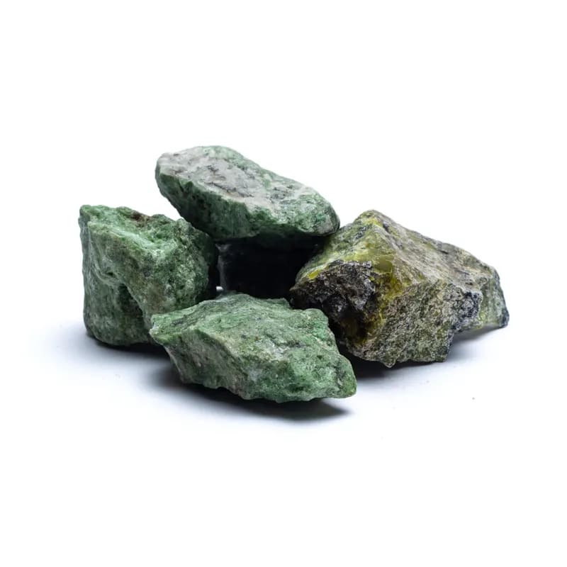 Ruwe groene kwarts met diopsiet Kopen