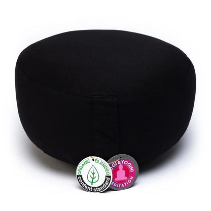 Meditationskissen schwarz mit OM Baumwolle BIO (OCS) kaufen thumb
