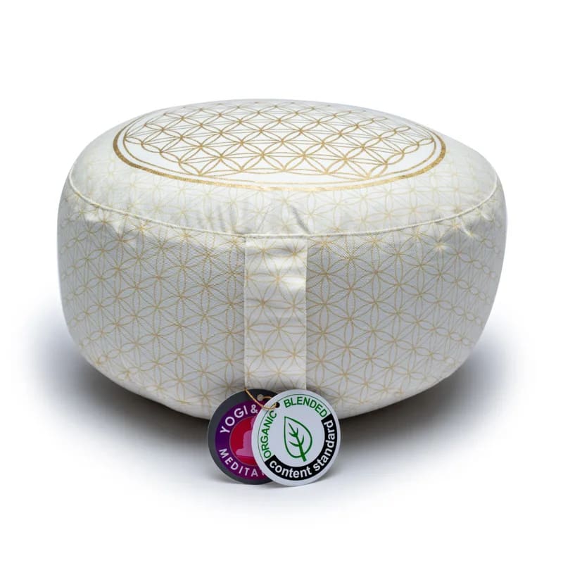 Meditationskissen Blume des Lebens Baumwolle BIO (OCS)