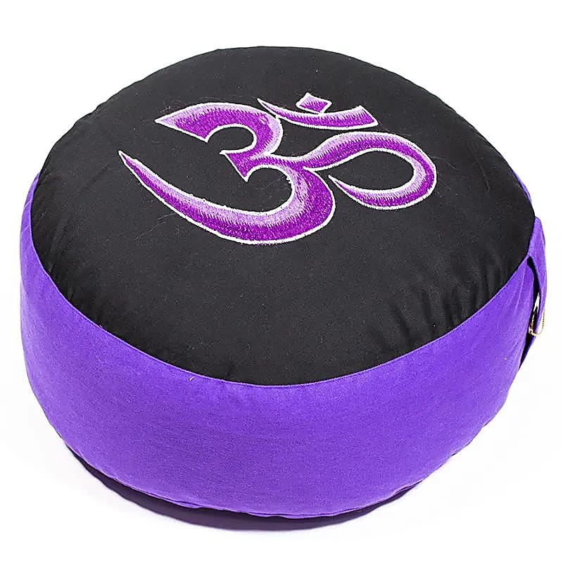 Meditationskissen OM schwarz/violett