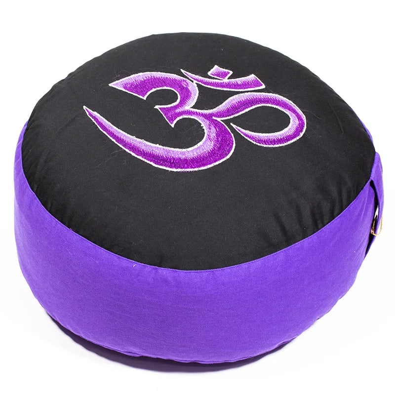 Meditationskissen OM schwarz/violett