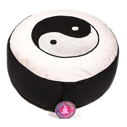 Cuscino meditazione Yin Yang avorio/nero