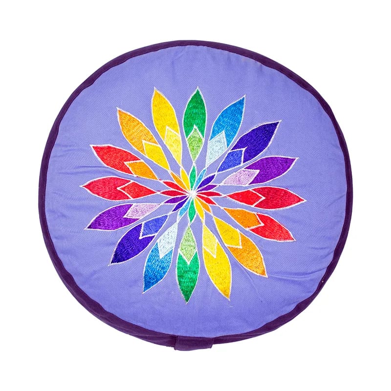 Meditationskissen Multicolor-Blumenmotiv blau großhandel