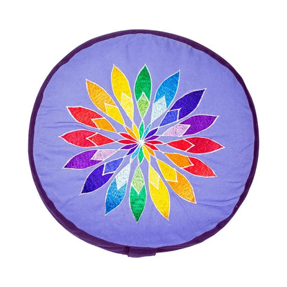 Meditationskissen Multicolor-Blumenmotiv blau großhandel thumb