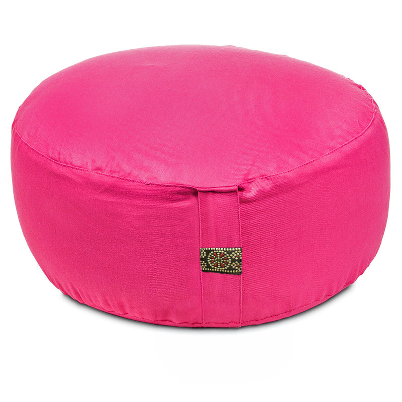 Meditatiekussen roze biokatoen (OCS)