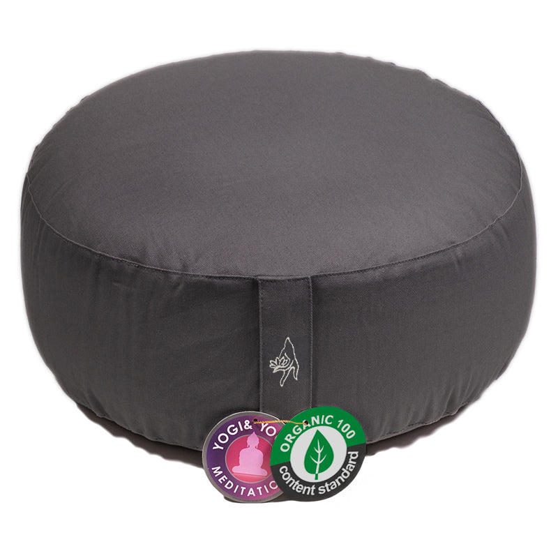 Meditation cushion anthracite organic cotton (OCS)