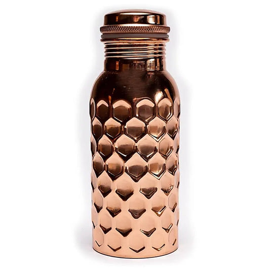 Copper bottle hammered