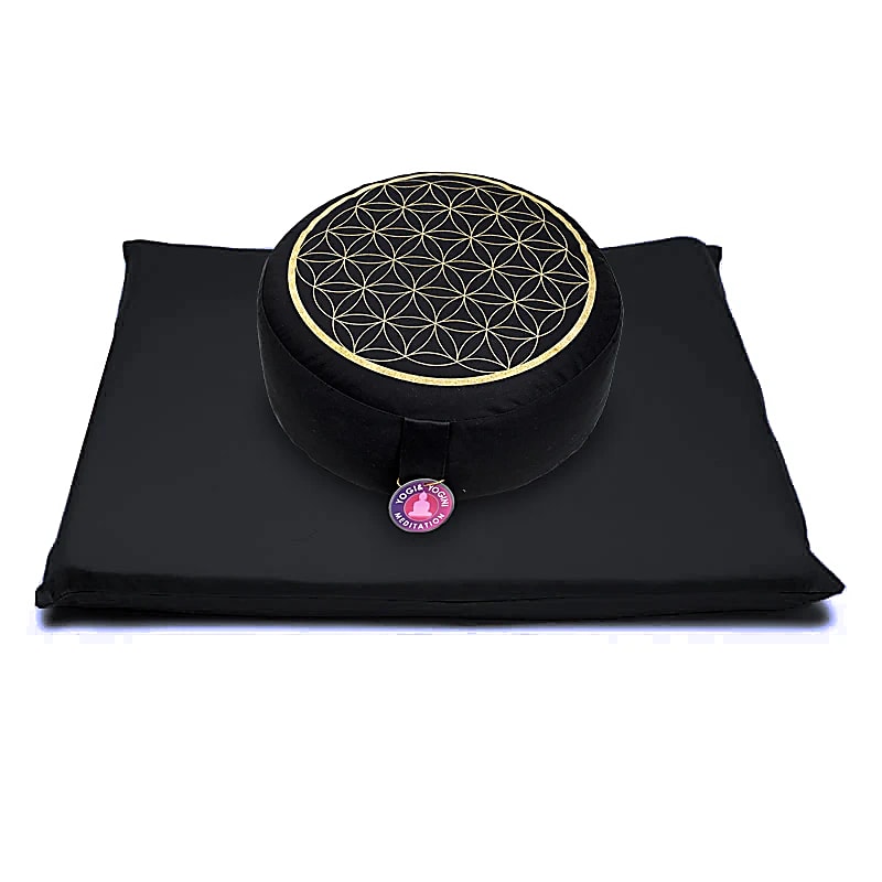 Meditations SET Blume des Lebens schwarz gold