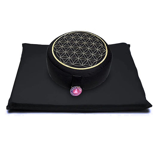Meditation SET Flower of Life golden/black