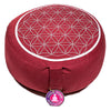Cuscino meditazione Fiore della vita rosso/argento