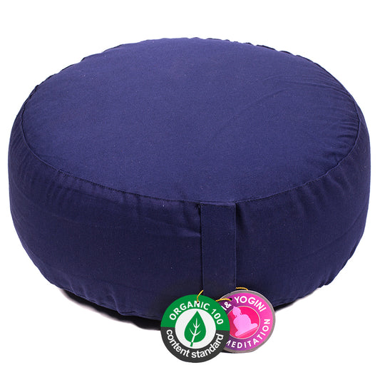 Meditation cushion indigo organic cotton (OCS)
