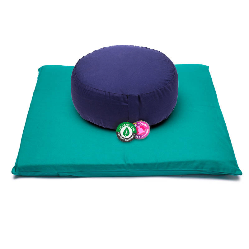 Meditation SET green/ indigo organic cotton (OCS)