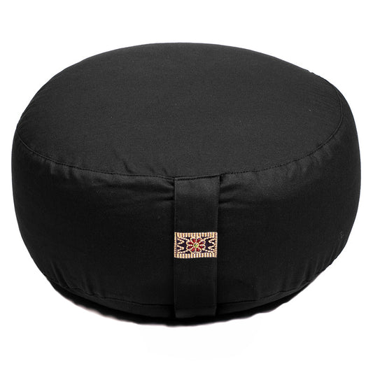 Meditation cushion black organic cotton (OCS)